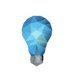 lightbulb low-poly style